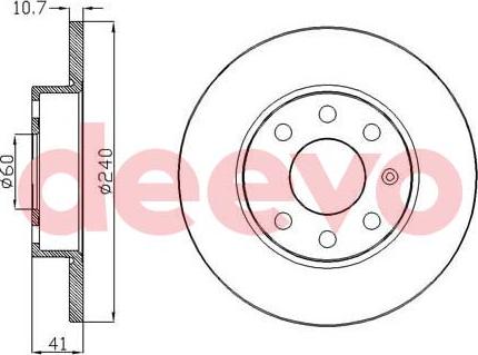 DEEVO BD12940 - Disque de frein cwaw.fr