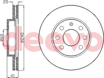 DEEVO BD12960 - Disque de frein cwaw.fr