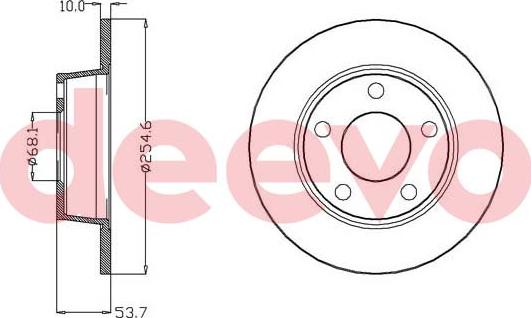 DEEVO BD12920 - Disque de frein cwaw.fr