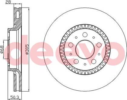 DEEVO BD12460 - Disque de frein cwaw.fr