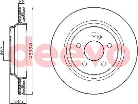 DEEVO BD12360 - Disque de frein cwaw.fr