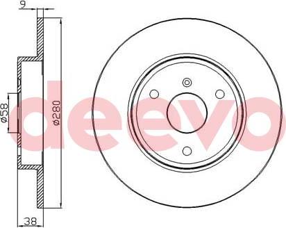 DEEVO BD12200 - Disque de frein cwaw.fr