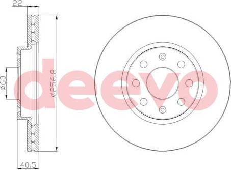 DEEVO BD17960 - Disque de frein cwaw.fr