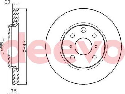 DEEVO BD17900 - Disque de frein cwaw.fr