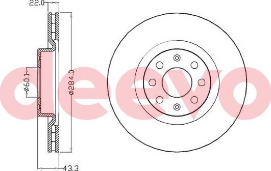 DEEVO BD17980 - Disque de frein cwaw.fr