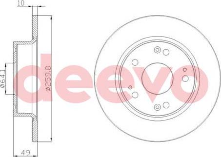 DEEVO BD17440 - Disque de frein cwaw.fr