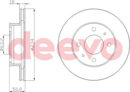 DEEVO BD17460 - Disque de frein cwaw.fr