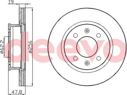 DEEVO BD17480 - Disque de frein cwaw.fr