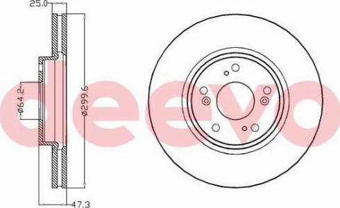 DEEVO BD17420 - Disque de frein cwaw.fr