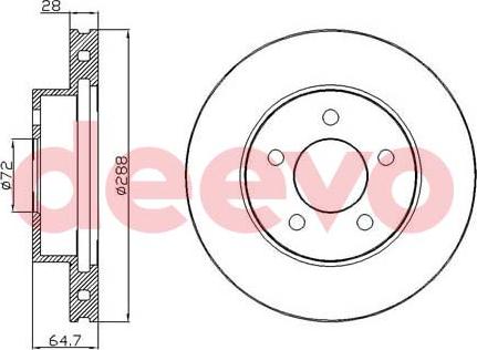 DEEVO BD17540 - Disque de frein cwaw.fr