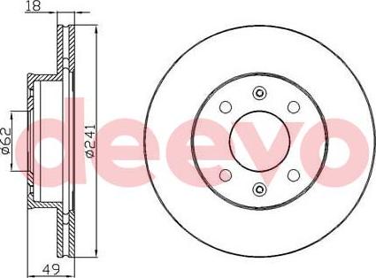 DEEVO BD17560 - Disque de frein cwaw.fr