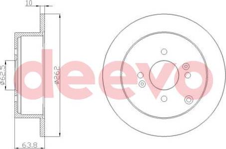 DEEVO BD17520 - Disque de frein cwaw.fr