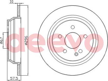 DEEVO BD17640 - Disque de frein cwaw.fr