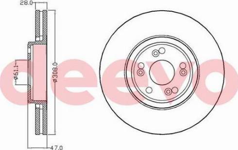 DEEVO BD17660 - Disque de frein cwaw.fr