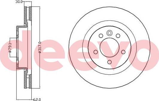 DEEVO BD17600 - Disque de frein cwaw.fr