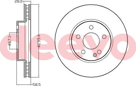 DEEVO BD17620 - Disque de frein cwaw.fr