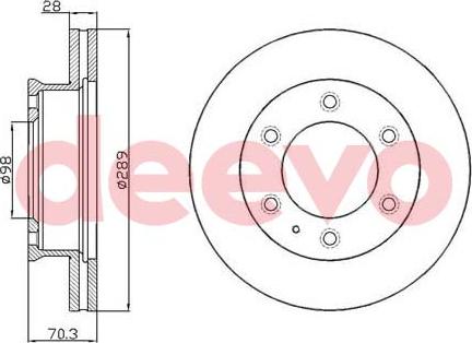 DEEVO BD17040 - Disque de frein cwaw.fr