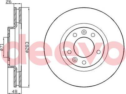 DEEVO BD17080 - Disque de frein cwaw.fr