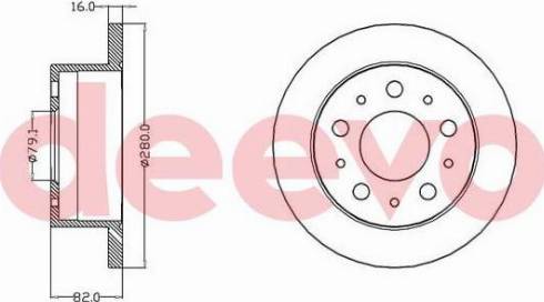 DEEVO BD17020 - Disque de frein cwaw.fr