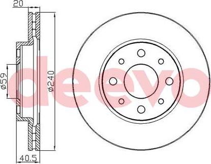 DEEVO BD17120 - Disque de frein cwaw.fr