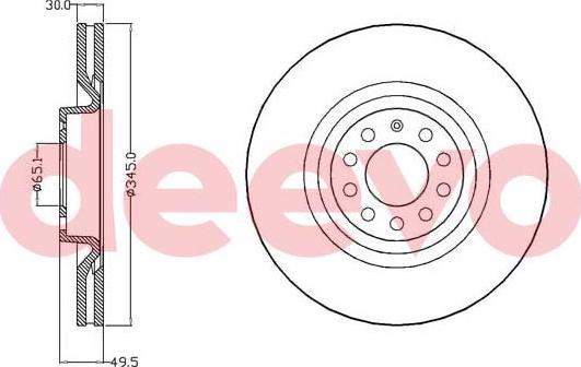 DEEVO BD17360 - Disque de frein cwaw.fr