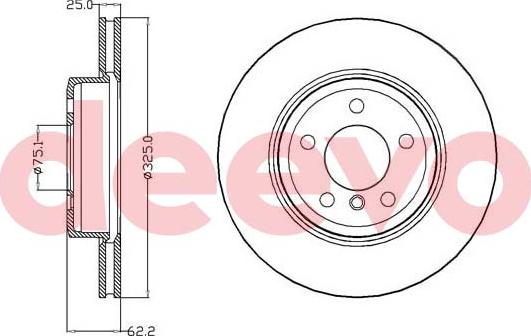 DEEVO BD17380 - Disque de frein cwaw.fr