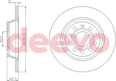 DEEVO BD17740 - Disque de frein cwaw.fr