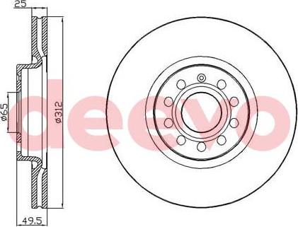 DEEVO BD17720 - Disque de frein cwaw.fr