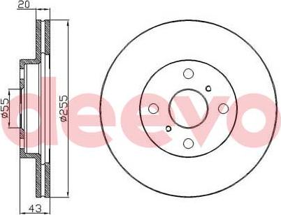 DEEVO BD34940 - Disque de frein cwaw.fr