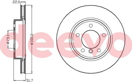 DEEVO BD34600 - Disque de frein cwaw.fr