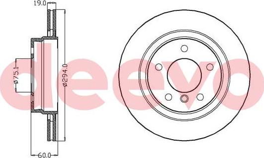 DEEVO BD34620 - Disque de frein cwaw.fr