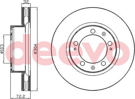 DEEVO BD34060 - Disque de frein cwaw.fr