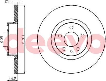 DEEVO BD34160 - Disque de frein cwaw.fr