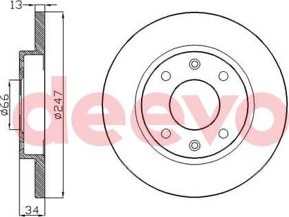 DEEVO BD34120 - Disque de frein cwaw.fr