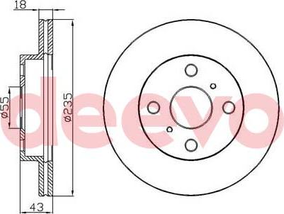 DEEVO BD34840 - Disque de frein cwaw.fr