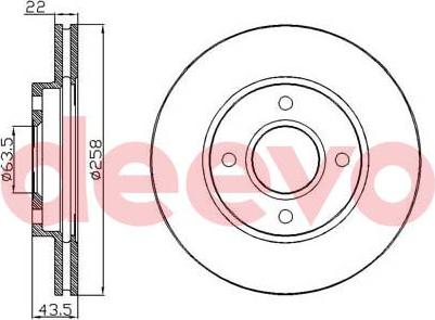 DEEVO BD34200 - Disque de frein cwaw.fr