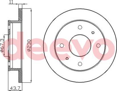 DEEVO BD34760 - Disque de frein cwaw.fr