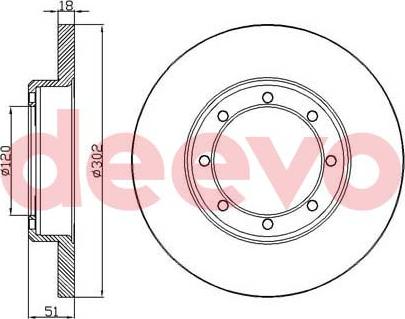 DEEVO BD35900 - Disque de frein cwaw.fr