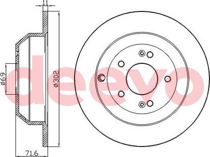 DEEVO BD35920 - Disque de frein cwaw.fr