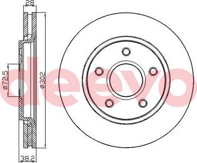 DEEVO BD35300 - Disque de frein cwaw.fr