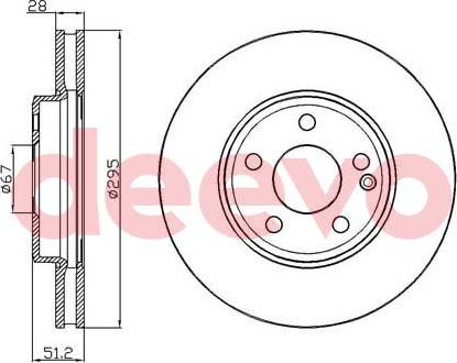 DEEVO BD35240 - Disque de frein cwaw.fr