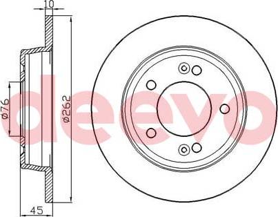 DEEVO BD35260 - Disque de frein cwaw.fr