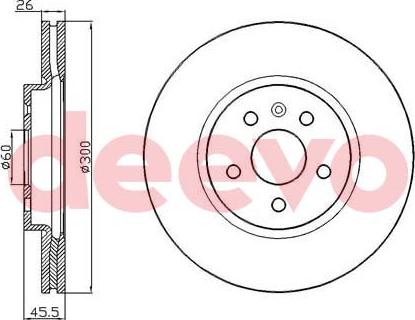 DEEVO BD35740 - Disque de frein cwaw.fr