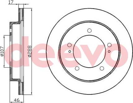 DEEVO BD30940 - Disque de frein cwaw.fr