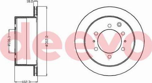 DEEVO BD30960 - Disque de frein cwaw.fr