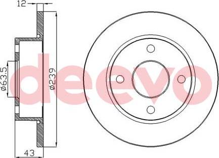 DEEVO BD30900 - Disque de frein cwaw.fr