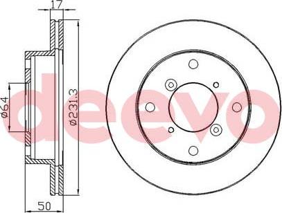 DEEVO BD30920 - Disque de frein cwaw.fr