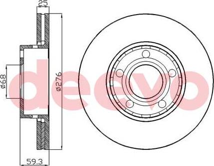 DEEVO BD30440 - Disque de frein cwaw.fr