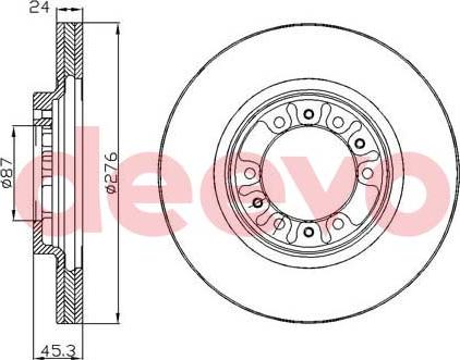 DEEVO BD30500 - Disque de frein cwaw.fr