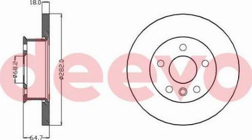 DEEVO BD30380 - Disque de frein cwaw.fr